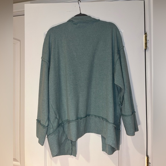 Turquoise Comfy Oversized Cardigan - Picture 2 of 3